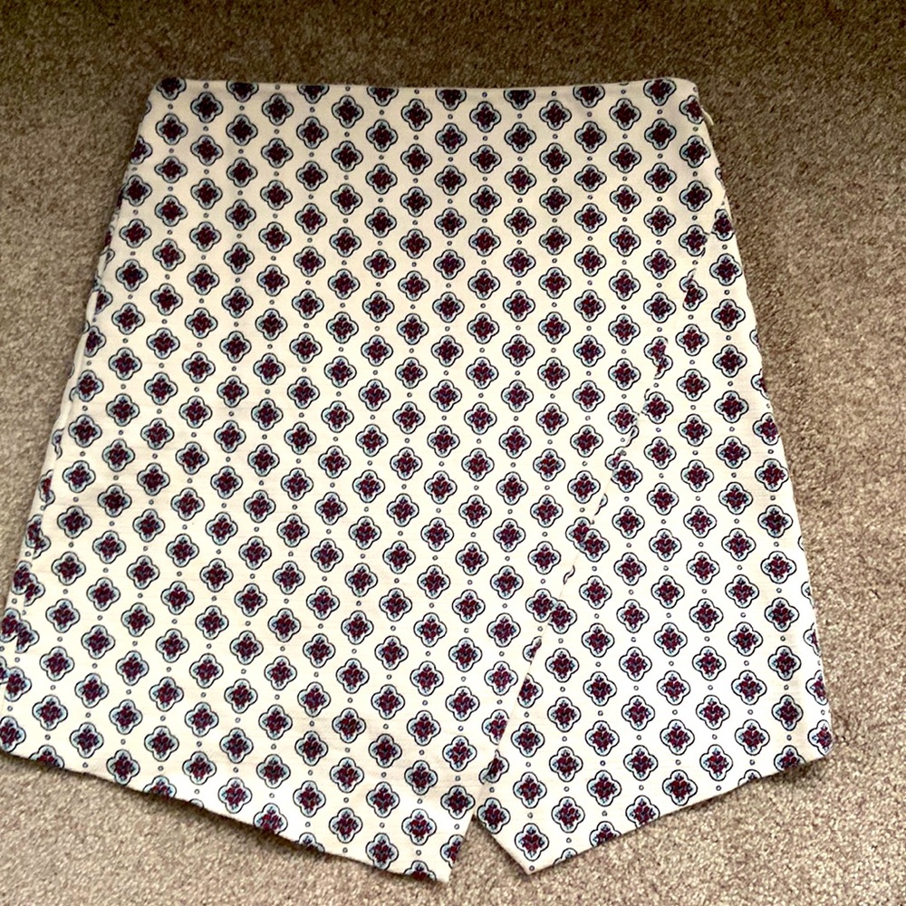 Loft woven faux wrap skirt